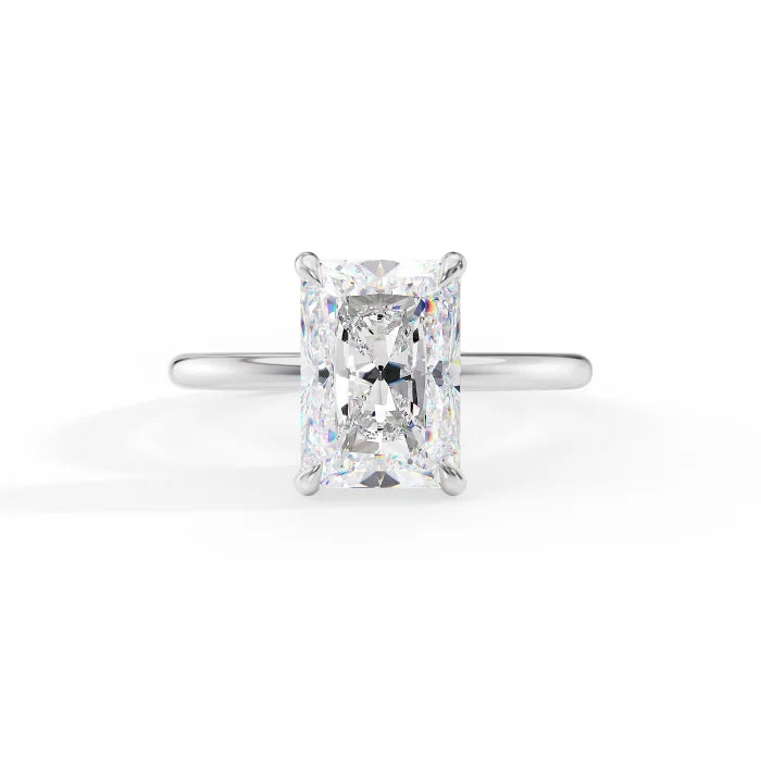 Radiant Cut Diamond Solitaire Engagement Ring For Women