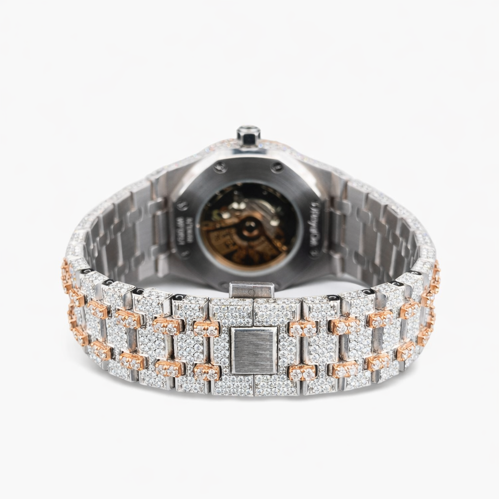 Luxury Iced own Moissanite Diamond Watch Rose Gold, Silver