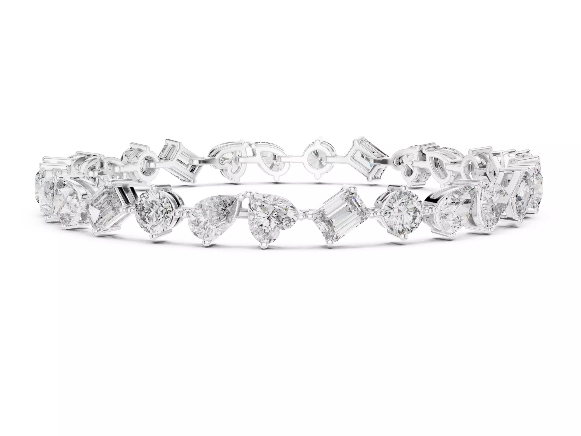 Multi Shape Diamond Tennis Bracelet Luxury Designer Jewelry
