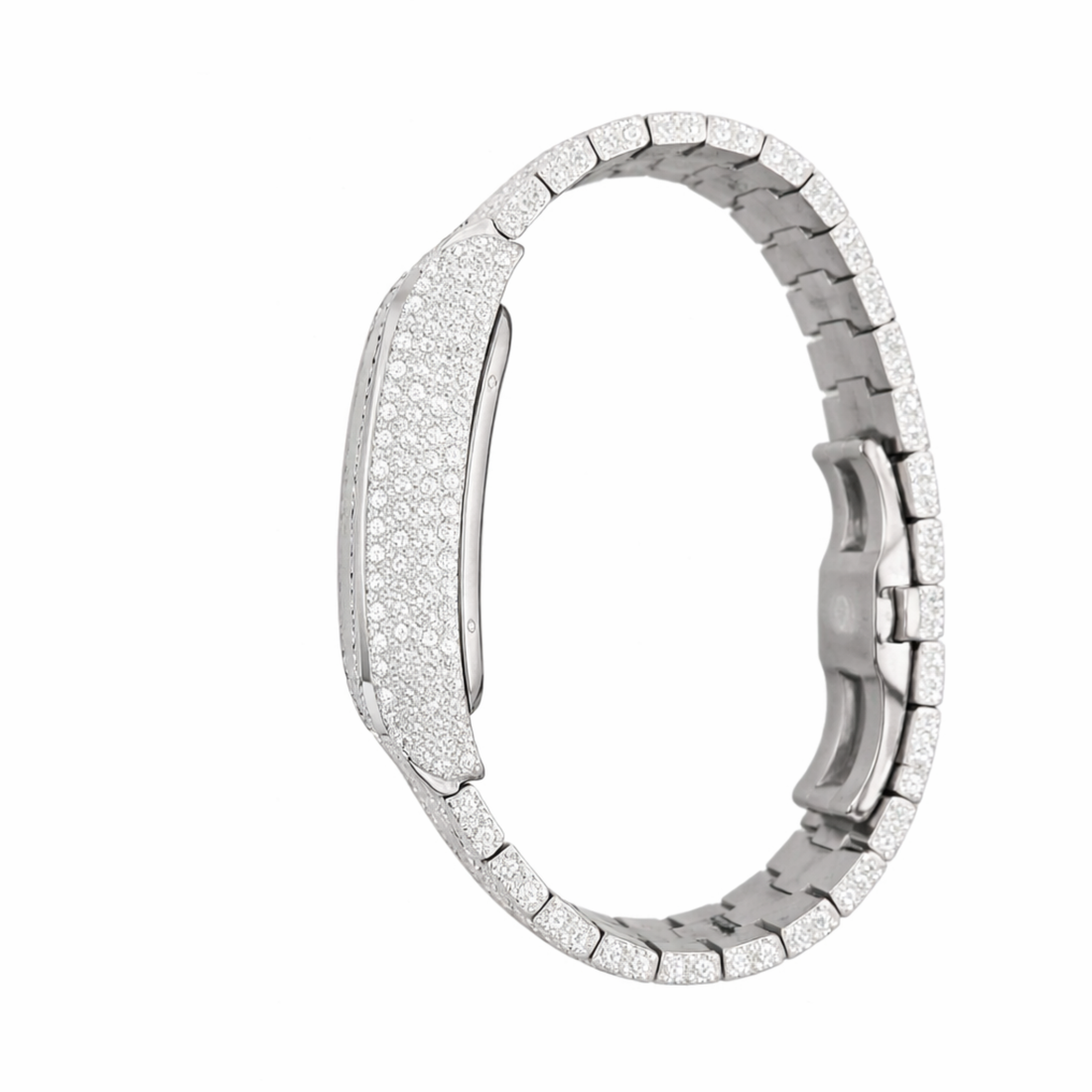 Fully Diamond Icedout Square Dial Luxury Watch