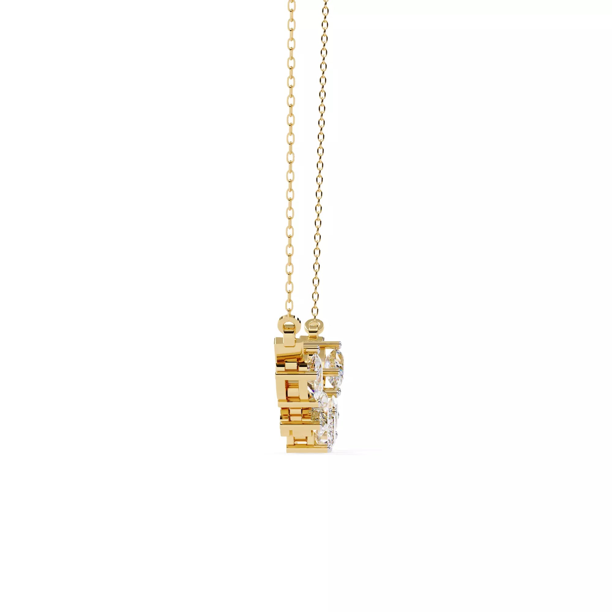 Multi Shape Diamond Station Necklace For Women