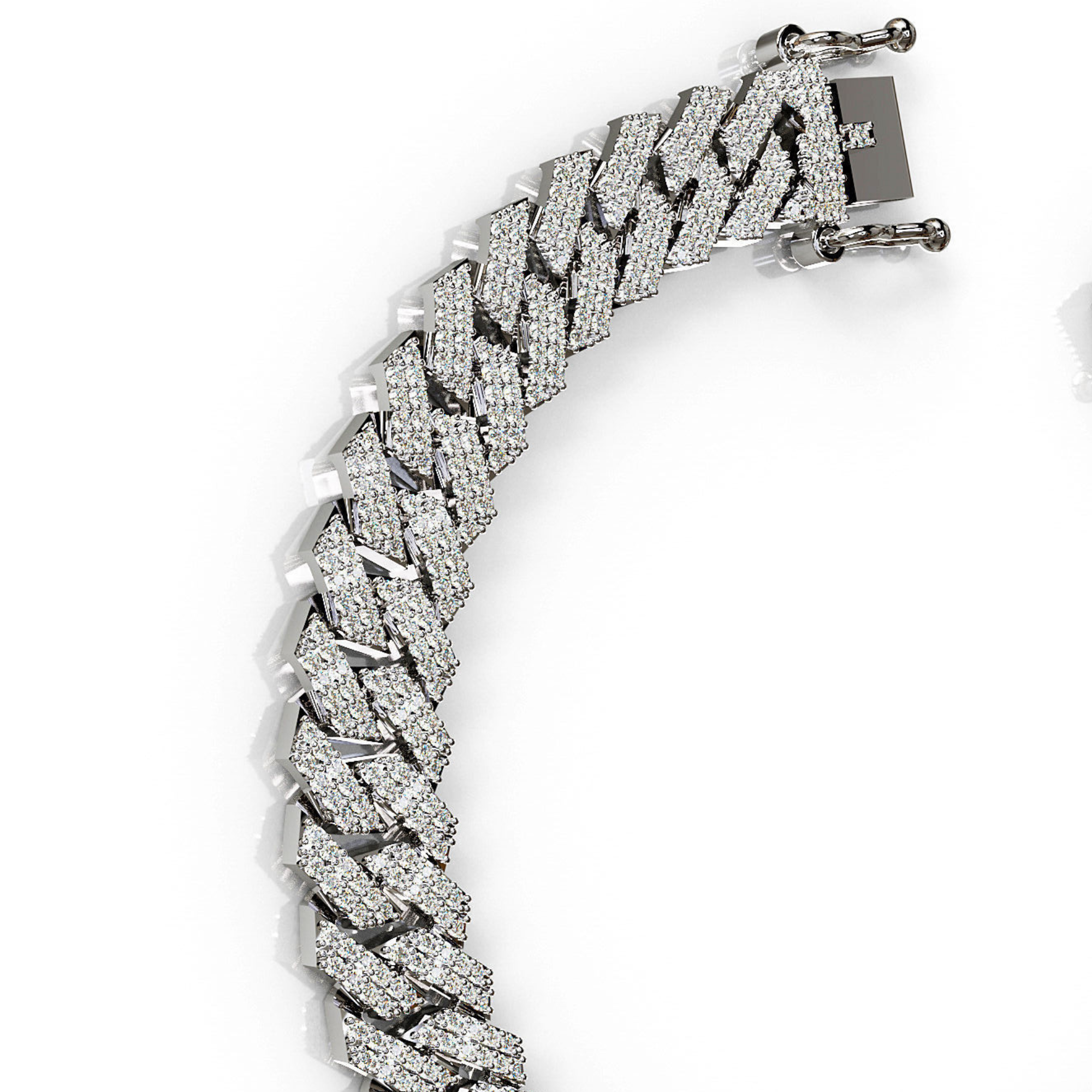 Premium quality  Iced Cuban Link Bracelet Luxury Jewelry
