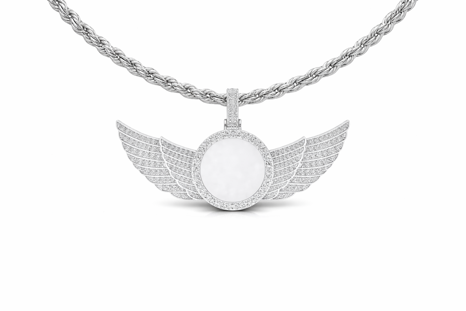 Angel Wings Diamond Pendant\ Hip Hop jewelry