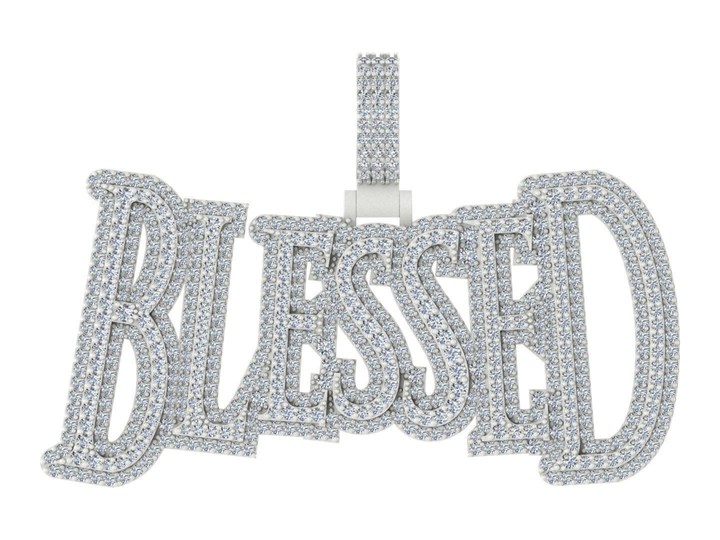 Luxury BLESSED Statement Hip Hop Pendant
