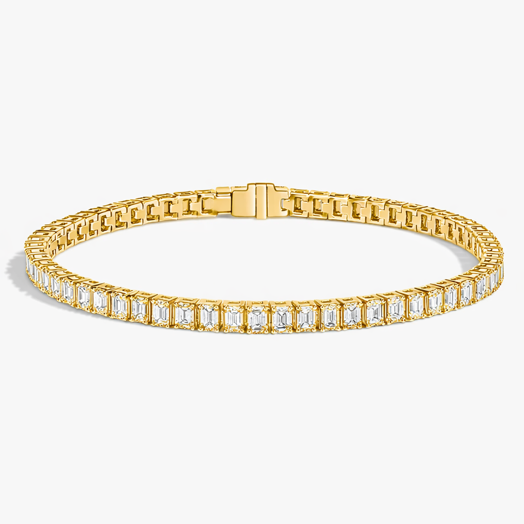 Emerald Cut Diamond Tennis Bracelet For Women Luxury Jewelry