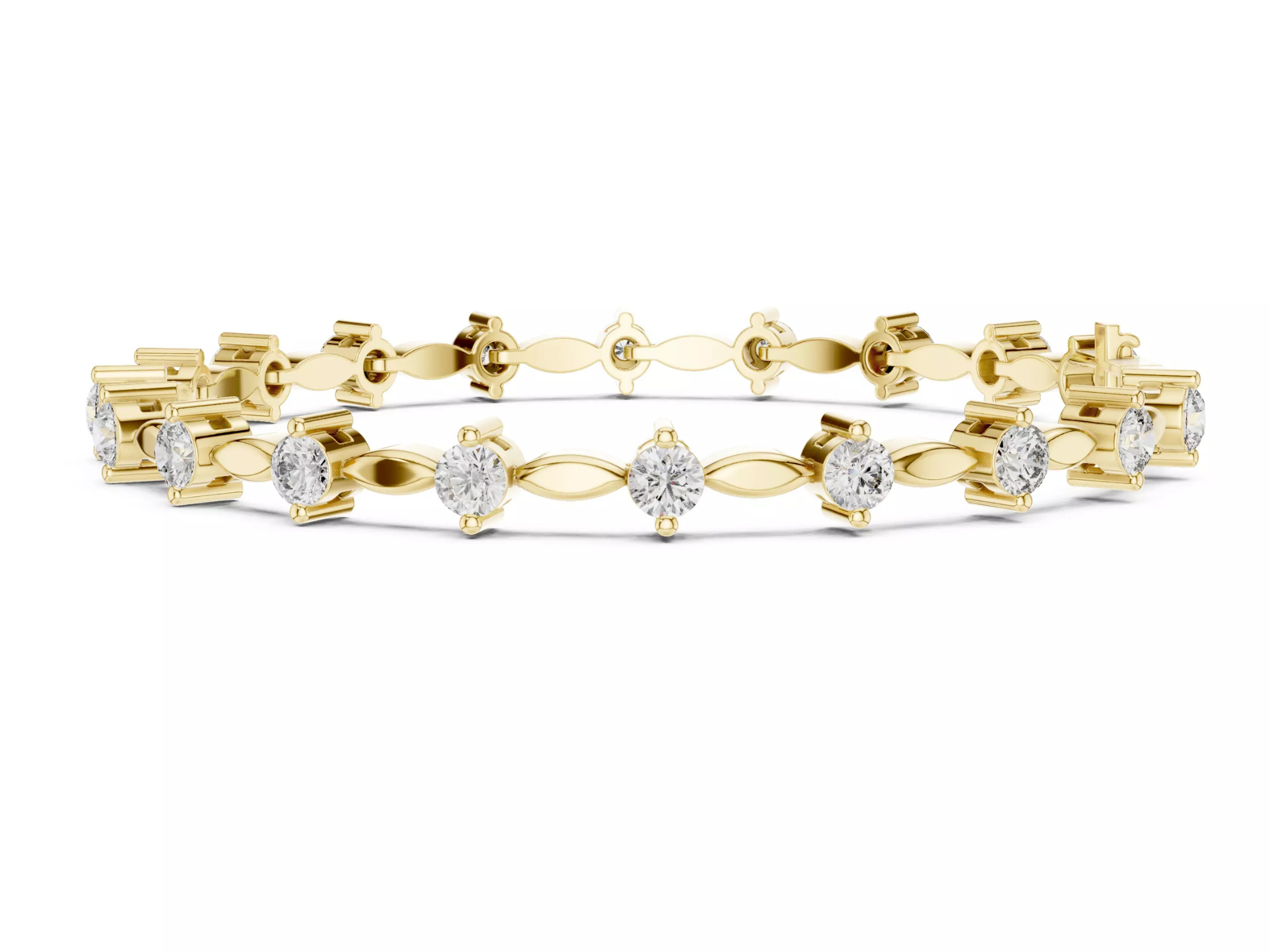 Luxury Round Cut Diamond Tennis Bracelet