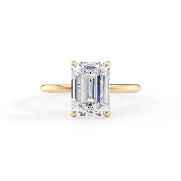 Emerald Cut Solitaire Diamond Engagement Ring