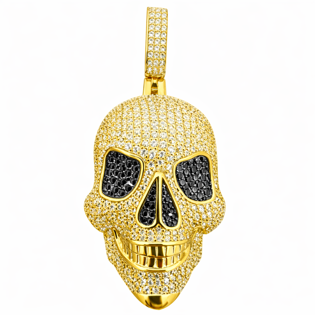 Iced out Skull Pendant Diamond Hip Hop Statement Pendant