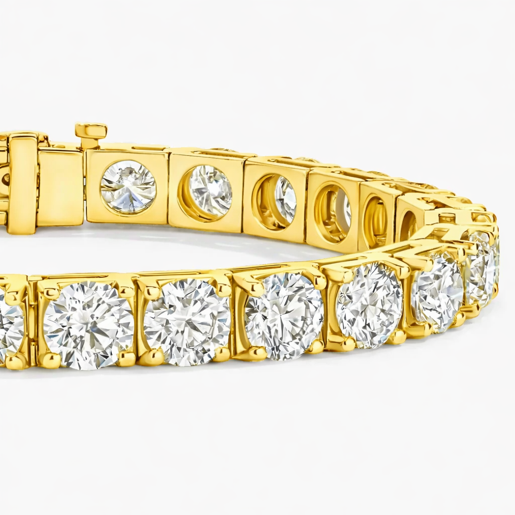 Round Cut Diamond Tennis Bracelet Elegant Luxury Jewelry