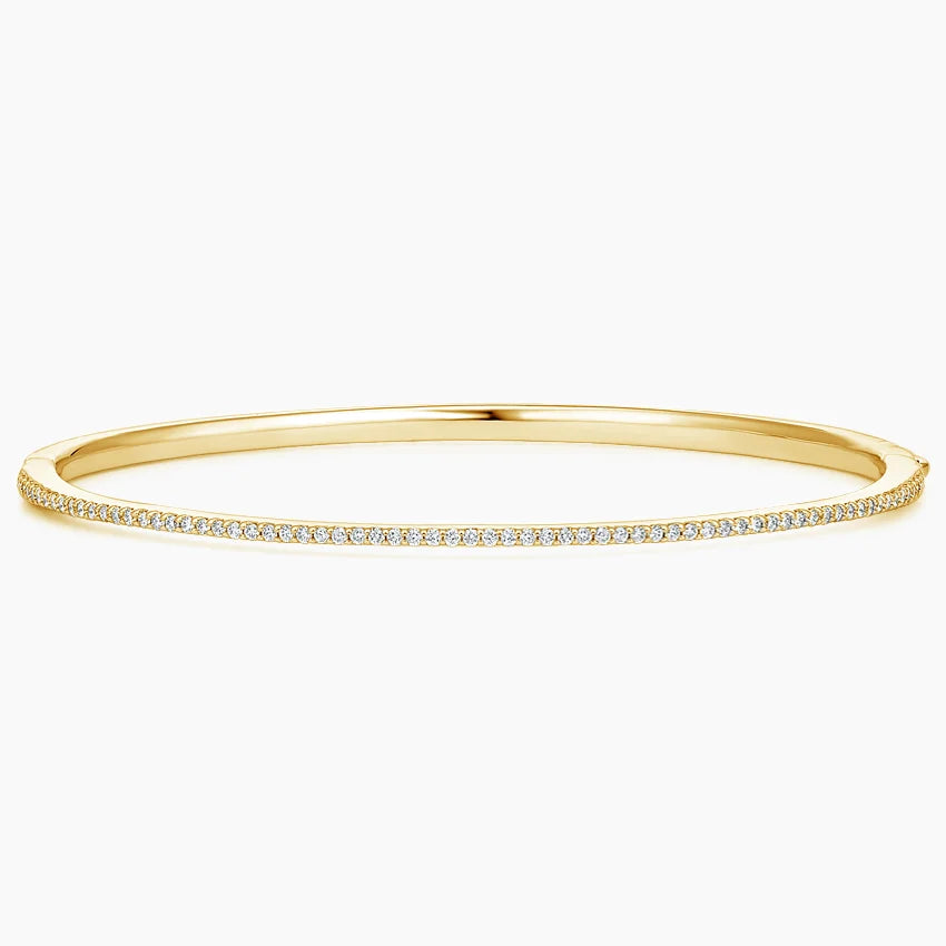 Round Cut Diamond Bangle Bracelet For Everyday Luxury
