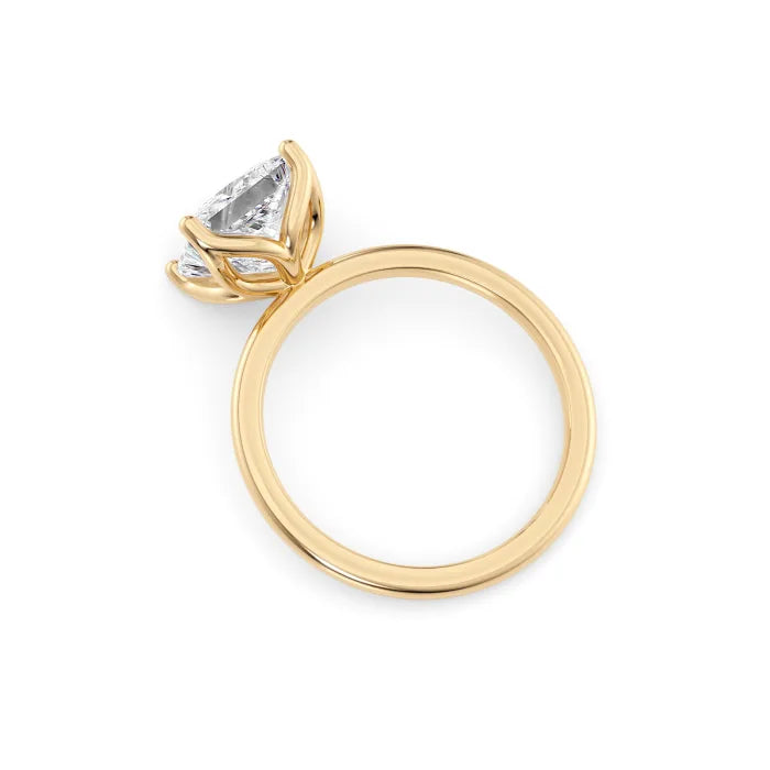 Princess Cut Solitaire Four Prong Engagement Ring
