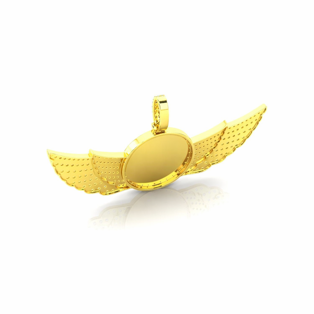 Angel Wings Diamond Pendant\ Hip Hop jewelry