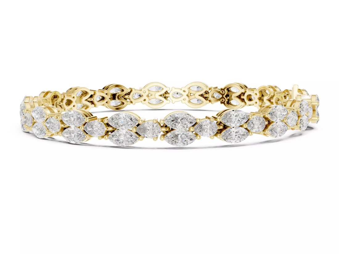 Marquise\Pear Diamond Tennis Bracelet Luxury Statement Jewelry