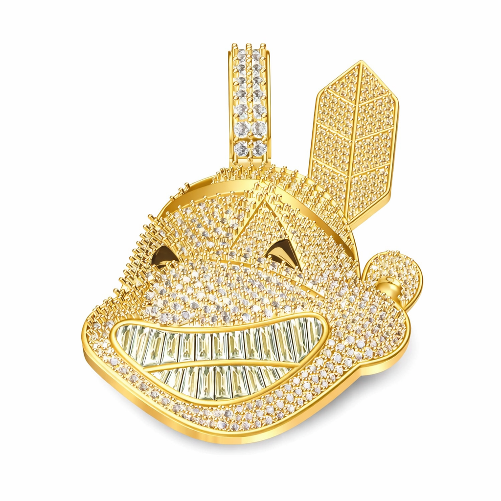 Iced Baby Shark Diamond Hip Hop Statement Pendant
