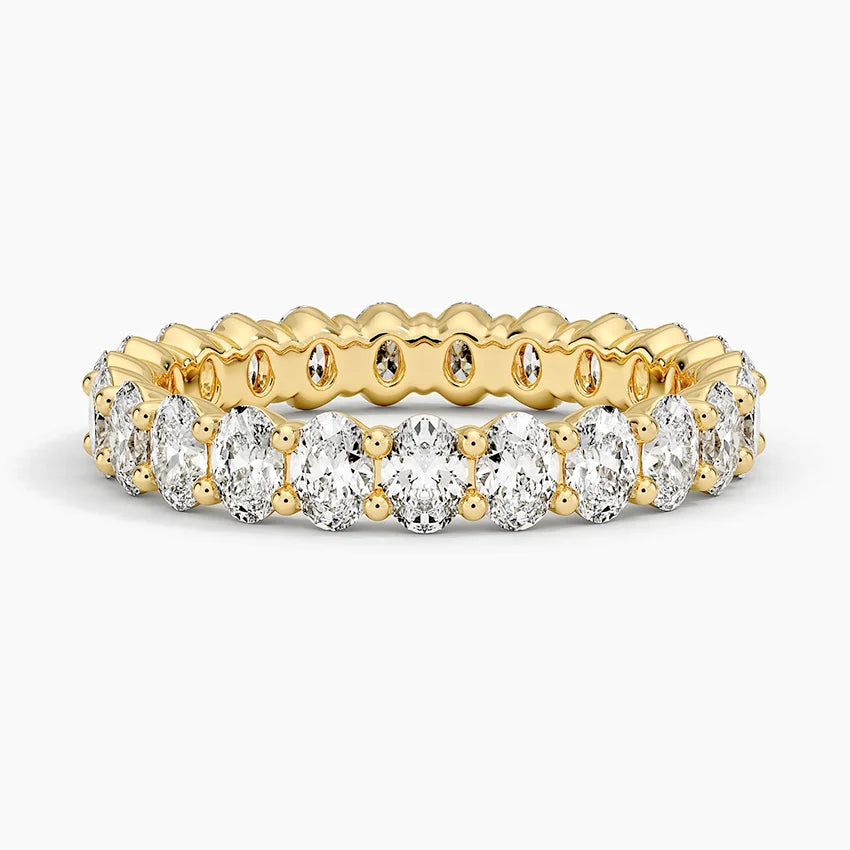 Oval Cut Diamond Eternity Band Ring for Women