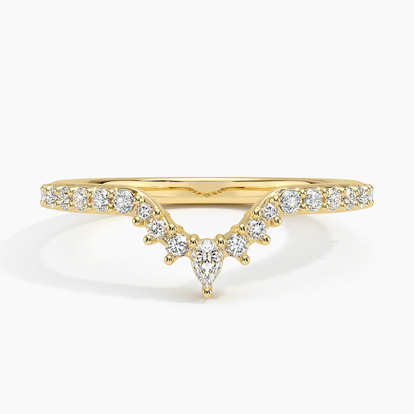 Elegant V Shaped Diamond Chevron Ring for Women Everyday Wear