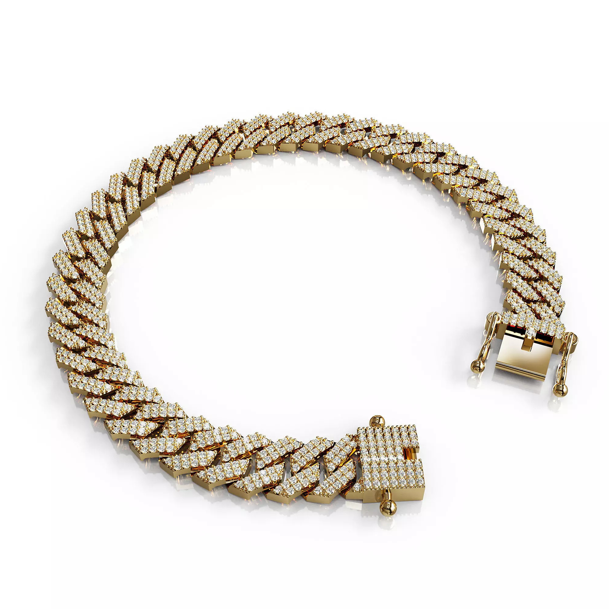 Premium quality  Iced Cuban Link Bracelet Luxury Jewelry