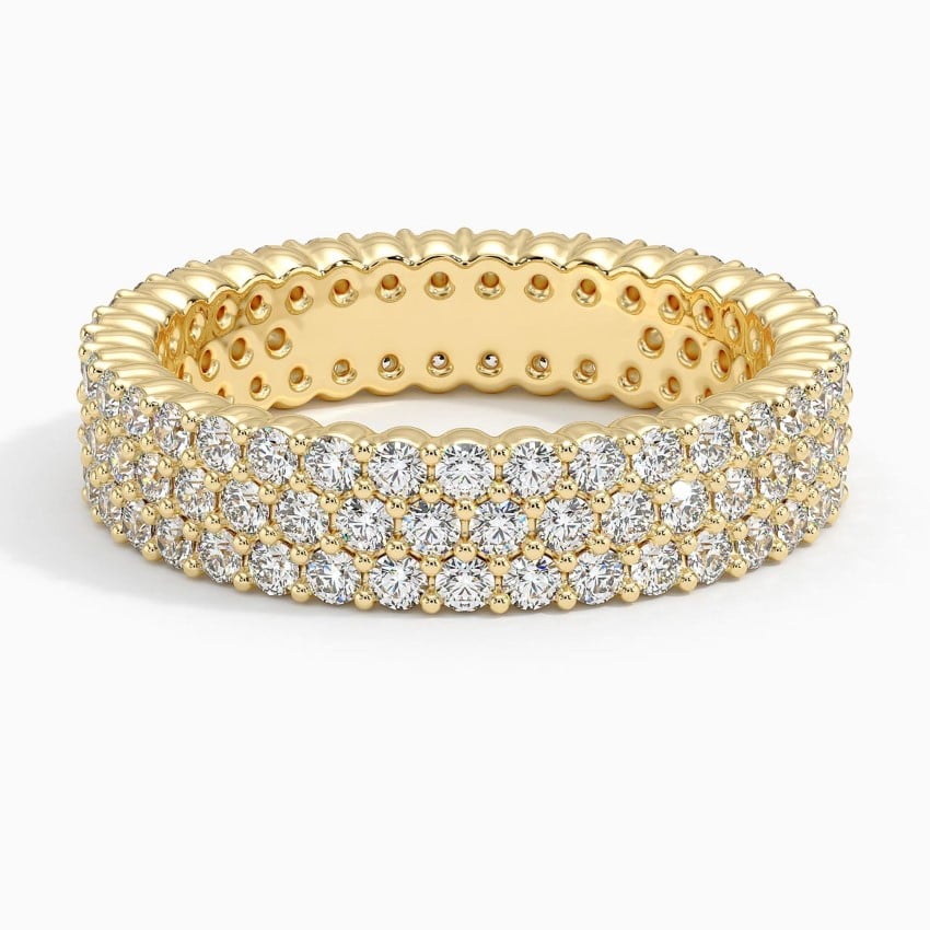 Luxury Pave Diamond Eternity Wedding Band Ring for Women