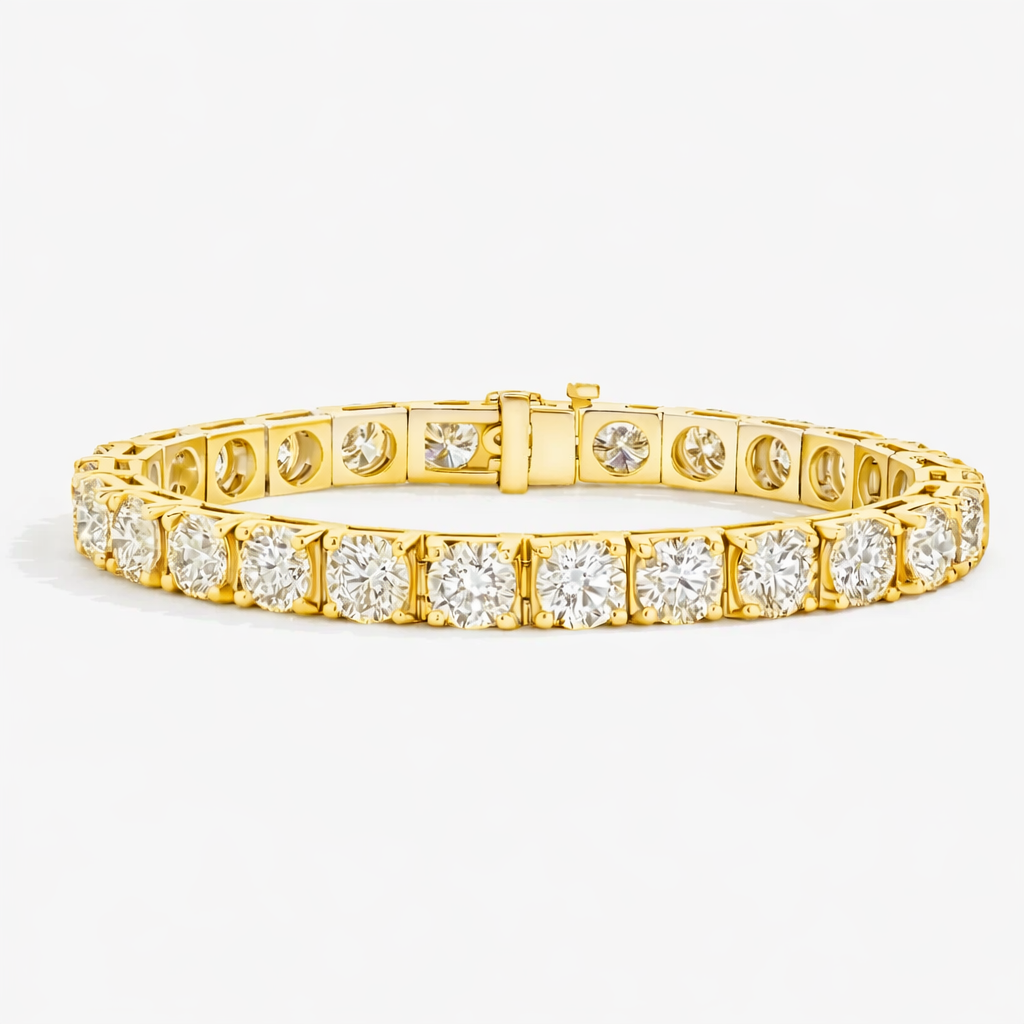 Round Cut Diamond Tennis Bracelet Elegant Luxury Jewelry