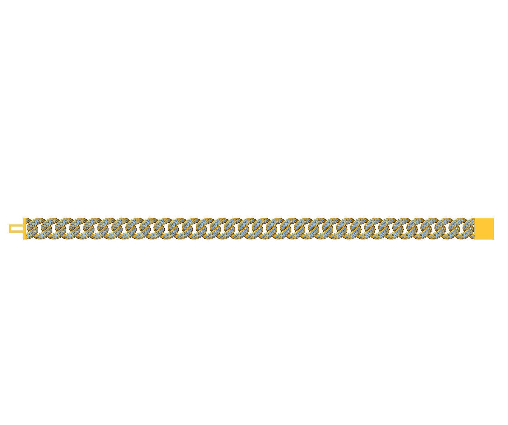 gold color slim cuban bracelet