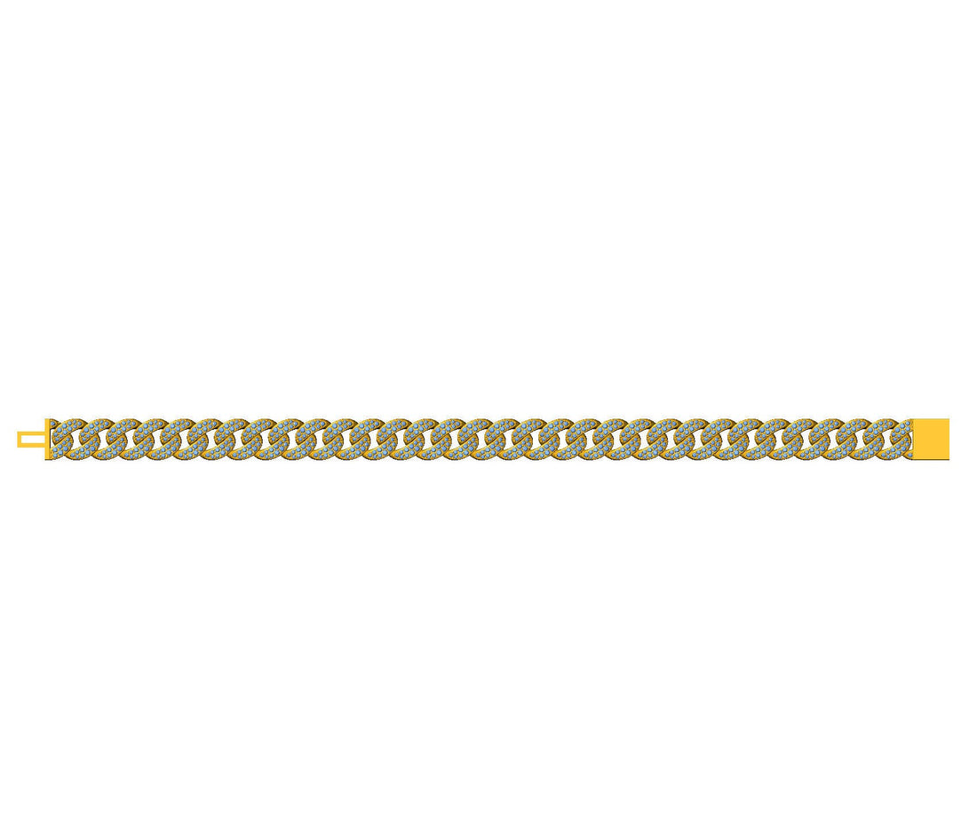 gold color slim cuban bracelet