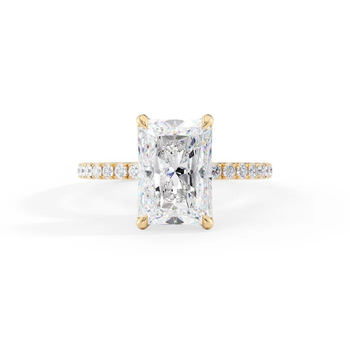 Radiant Cut Diamond Pave Band Ring