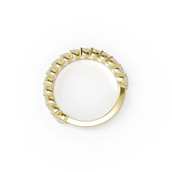 Marquise Cut Diamond Half Eternity Wedding Band Ring