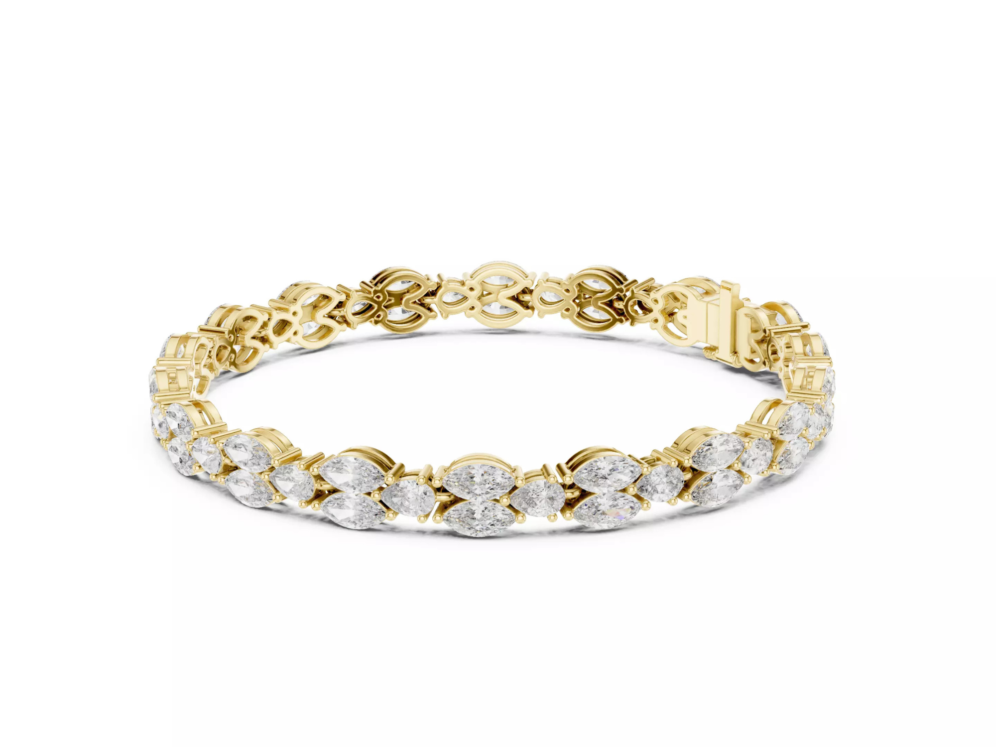 Marquise\Pear Diamond Tennis Bracelet Luxury Statement Jewelry