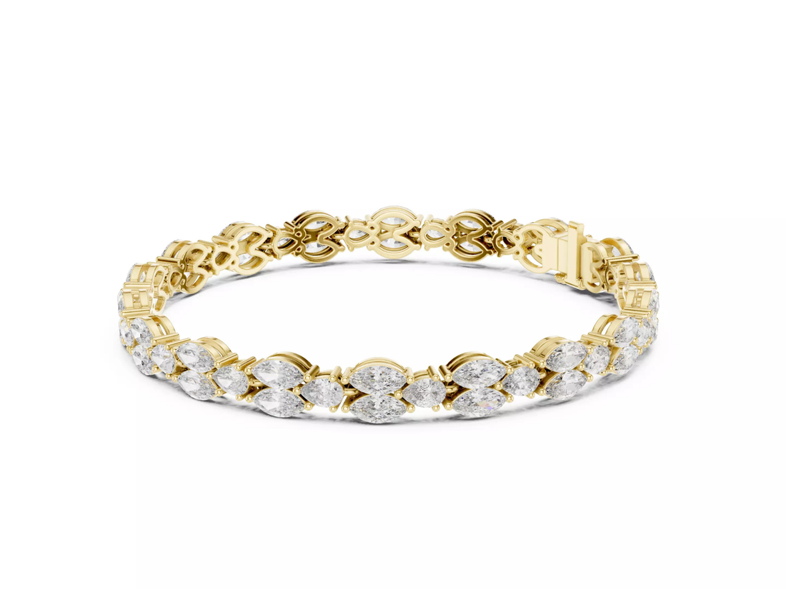 Marquise\Pear Diamond Tennis Bracelet Luxury Statement Jewelry