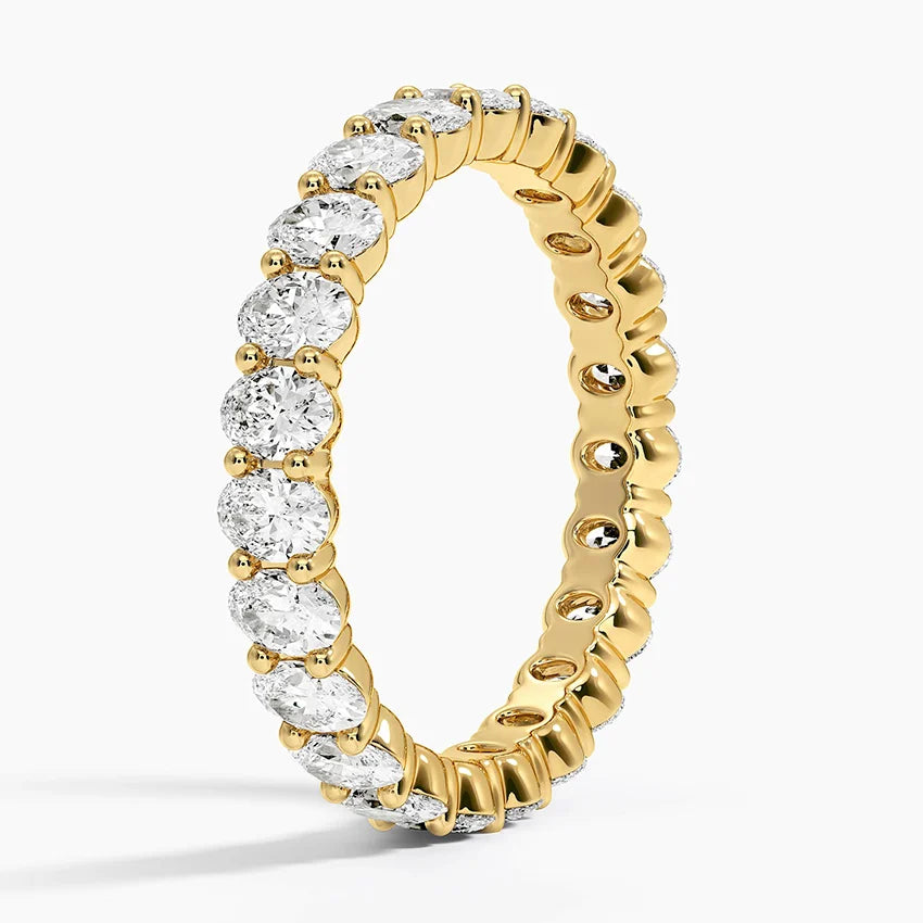 Oval Cut Diamond Eternity Band Ring for Women