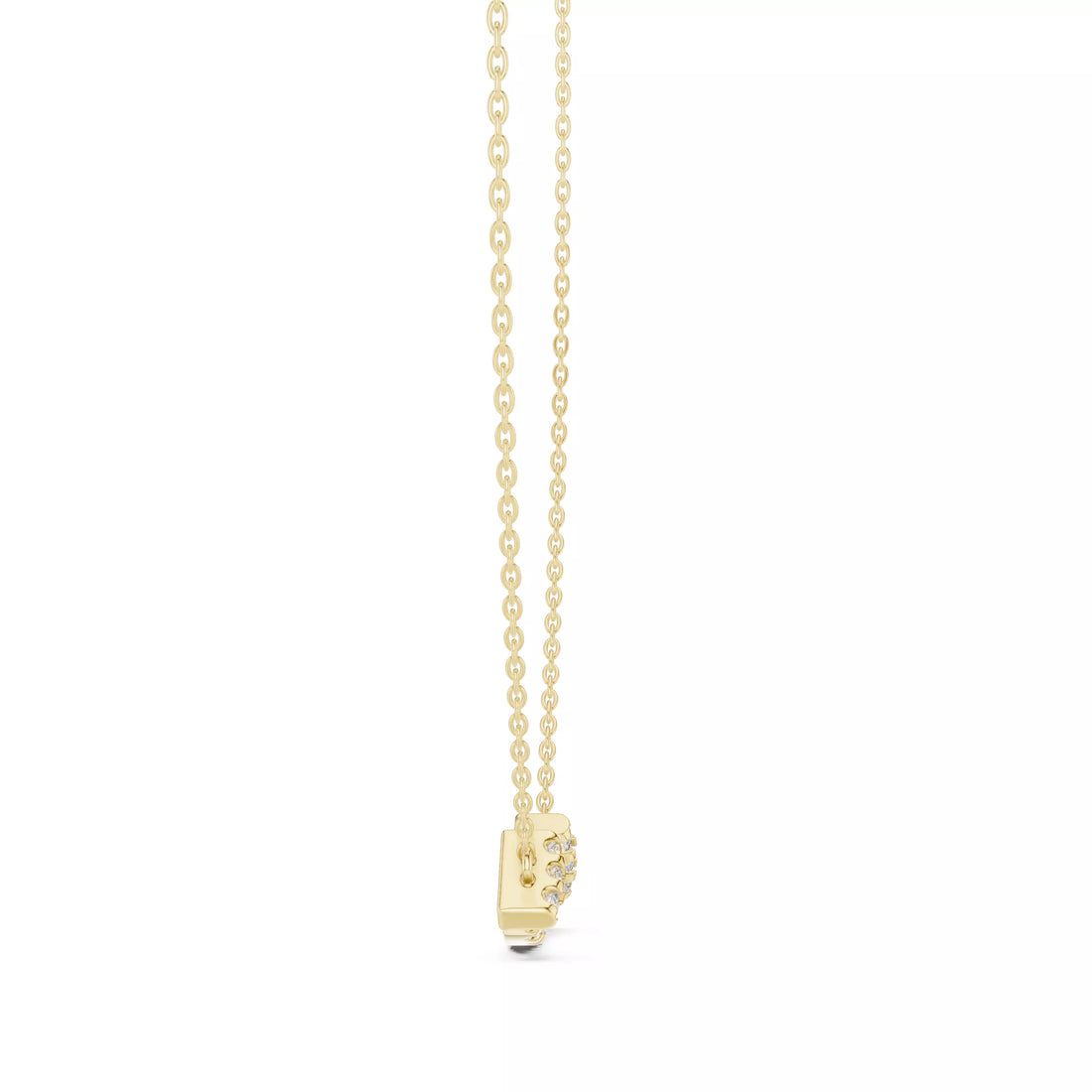 Curved Diamond Bar Necklace For Women Minimal Jewelry