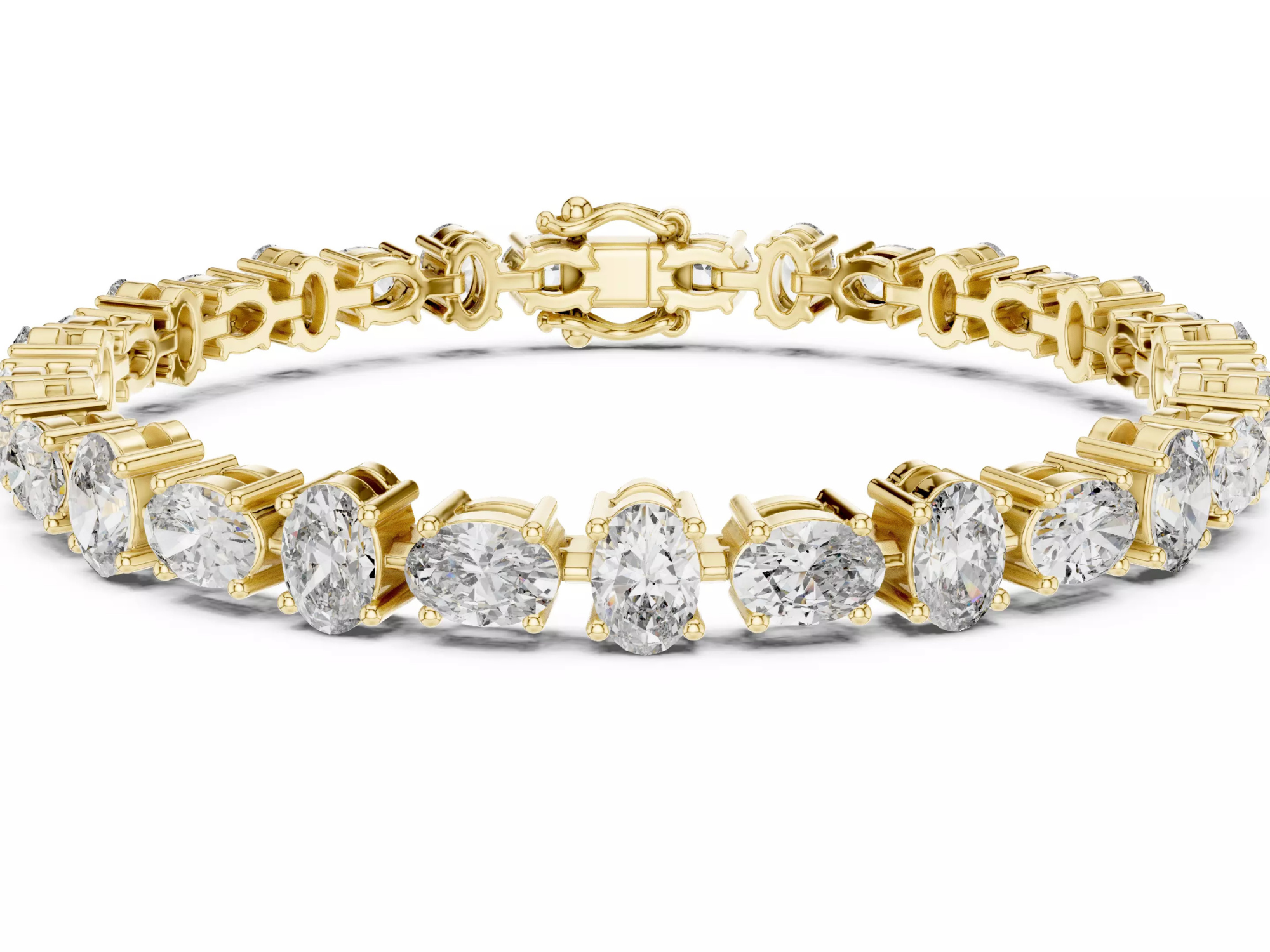 Oval Cut Diamond Tennis Bracelet Luxury Fine Jewelry