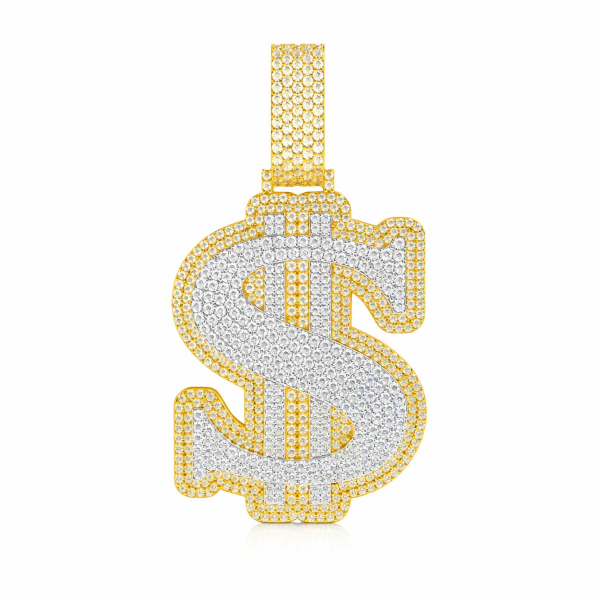 Iced Dollar Sign Diamond Hip Hop Pendant
