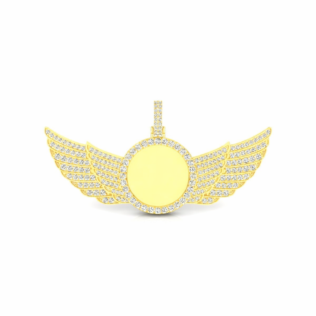 Angel Wings Diamond Pendant\ Hip Hop jewelry