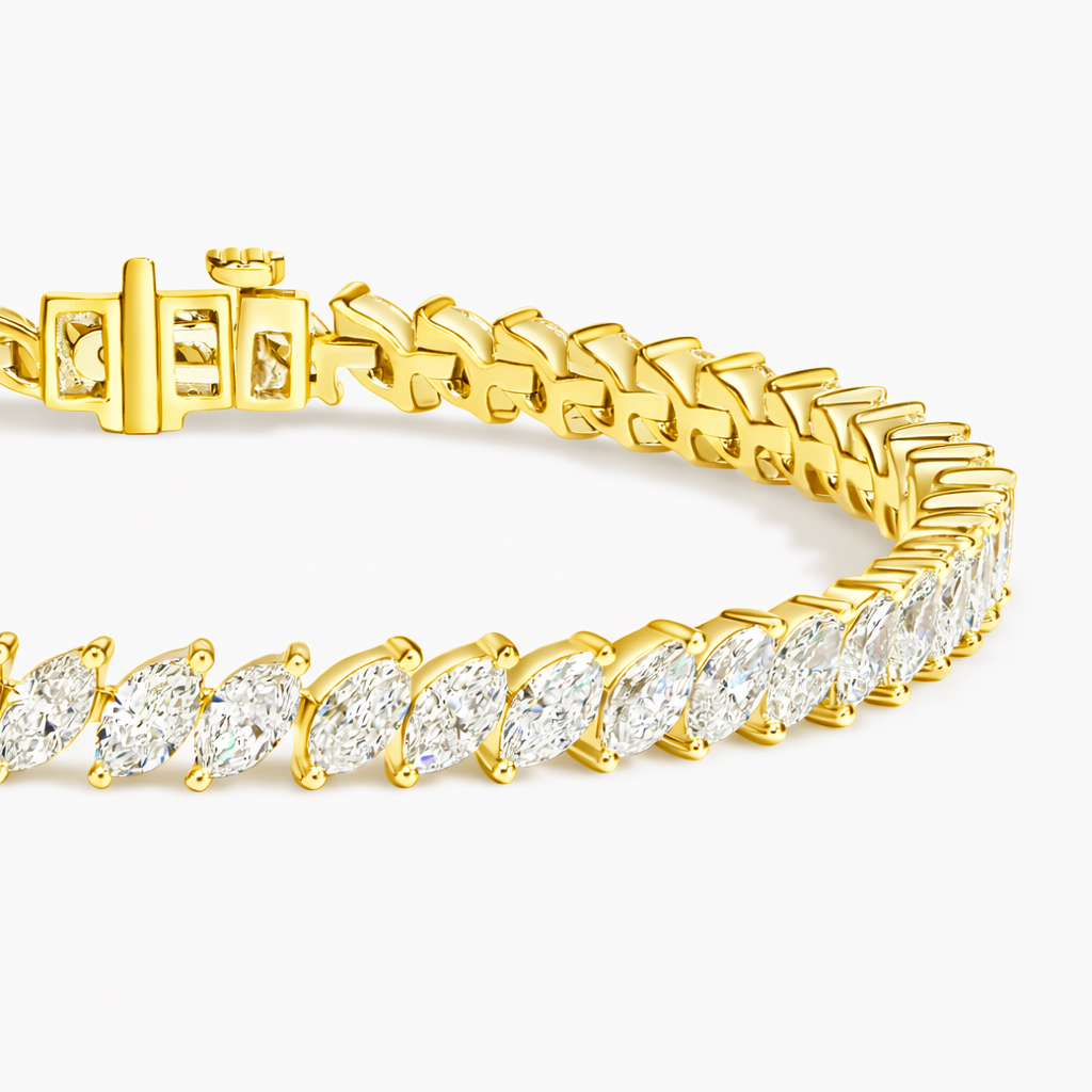 Marquise Cut Diamond Tennis Bracelet Luxury Jewelry
