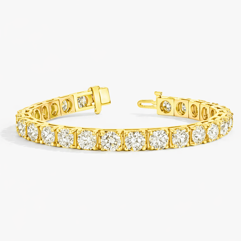 Round Cut Diamond Tennis Bracelet Elegant Luxury Jewelry