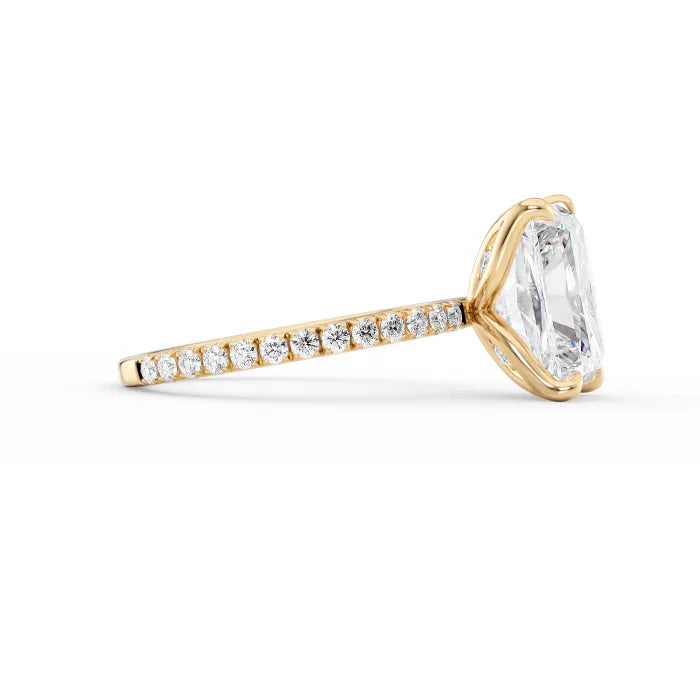 Radiant Cut Diamond Pave Band Ring