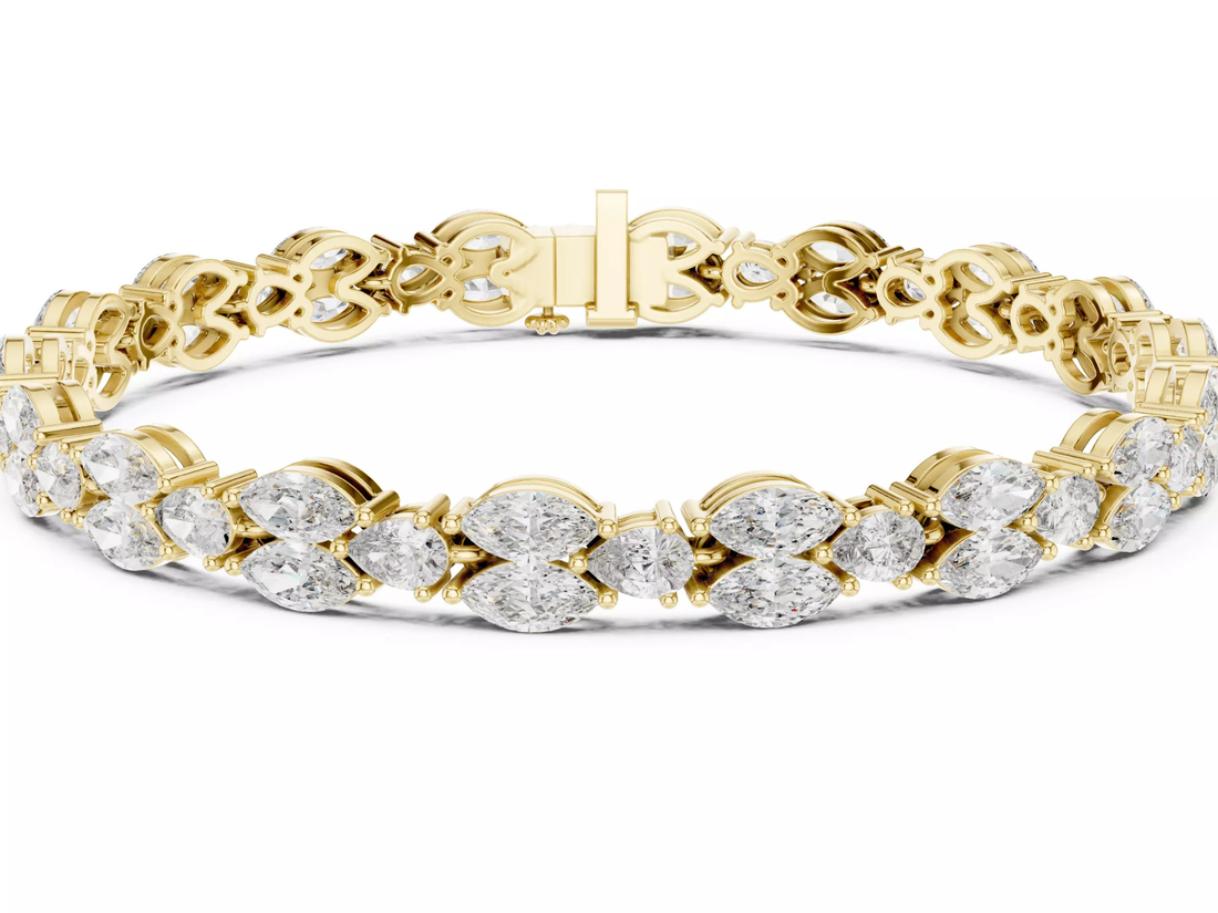 Marquise\Pear Diamond Tennis Bracelet Luxury Statement Jewelry