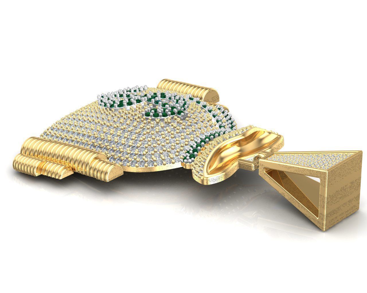 Iced Out Money Bag Dollar Sign Hip Hop Pendant