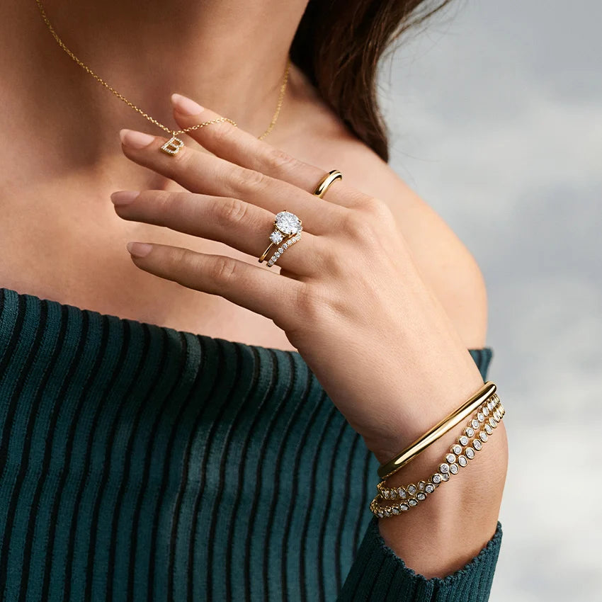 Oval Cut Bezel Set Diamond Tennis Bracelet For Women
