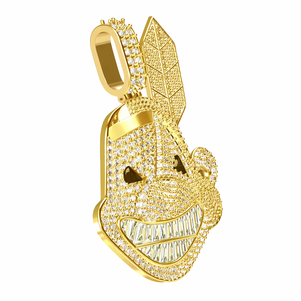 Iced Baby Shark Diamond Hip Hop Statement Pendant