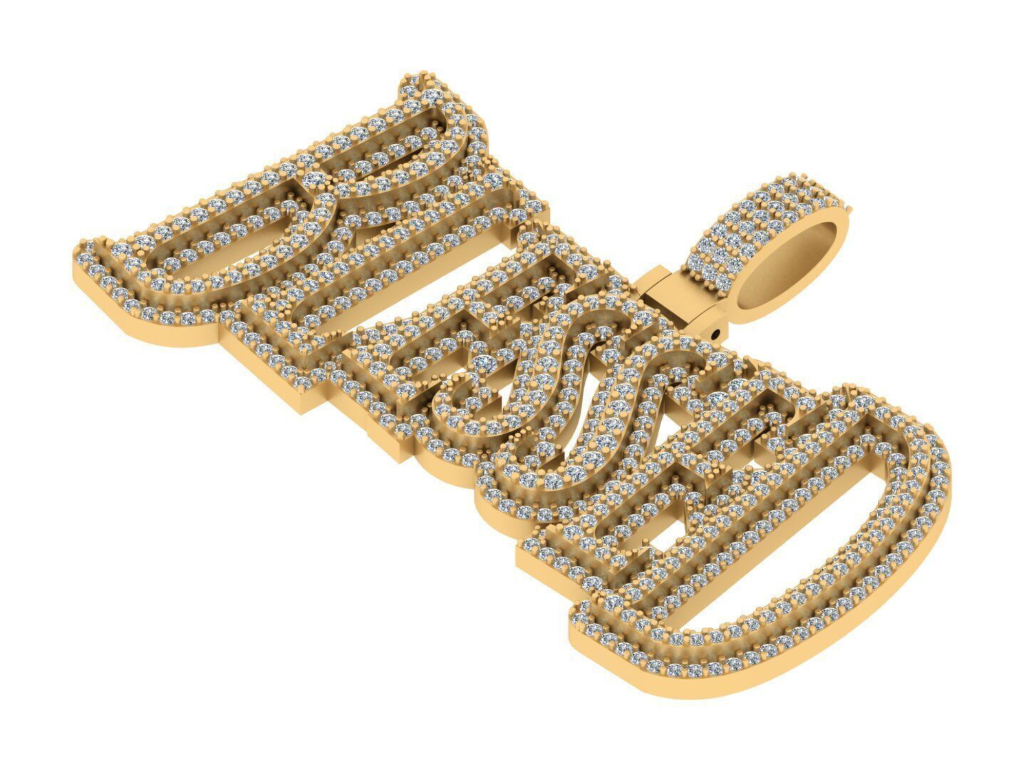 Luxury BLESSED Statement Hip Hop Pendant