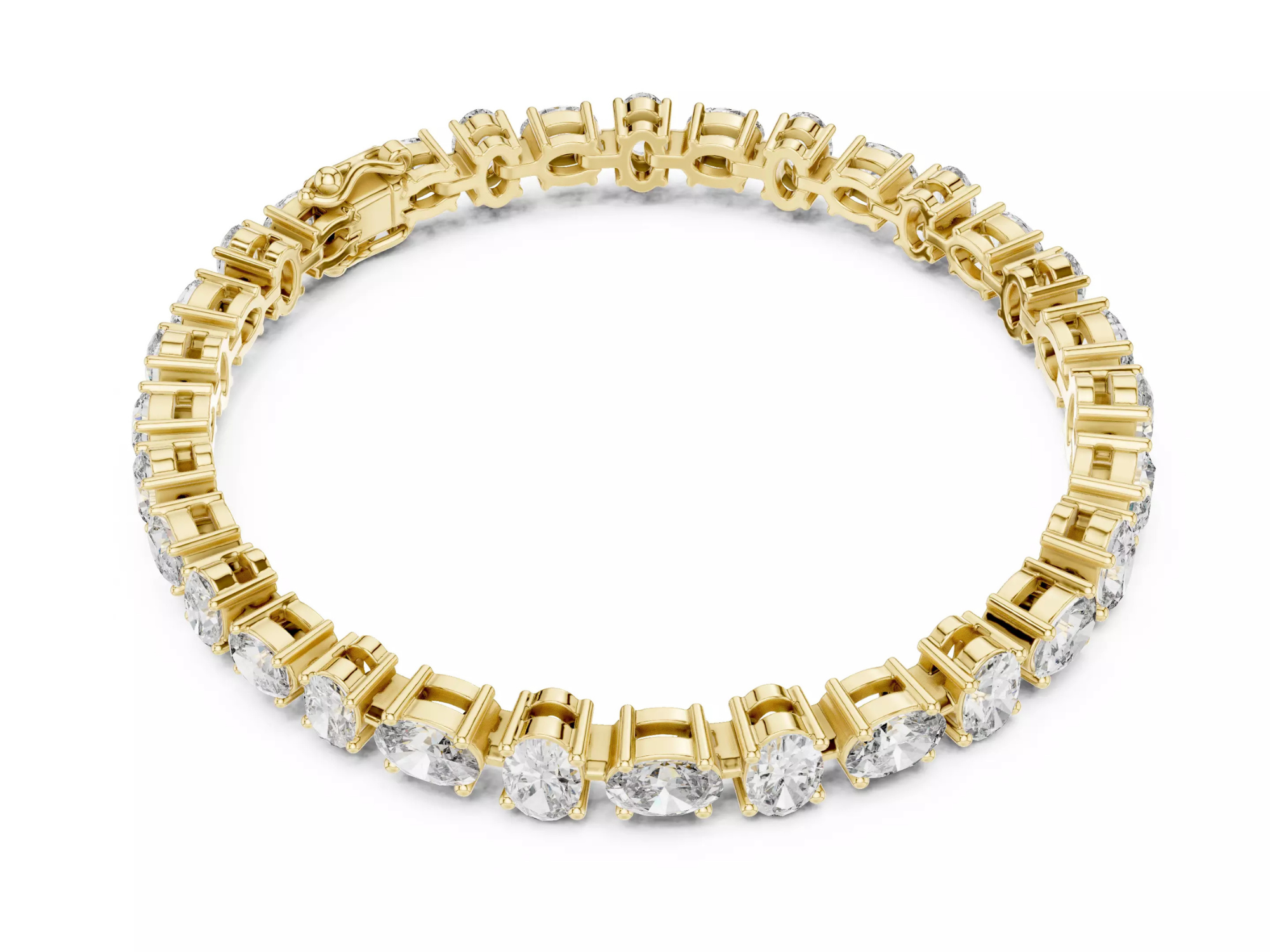 Oval Cut Diamond Tennis Bracelet Luxury Fine Jewelry