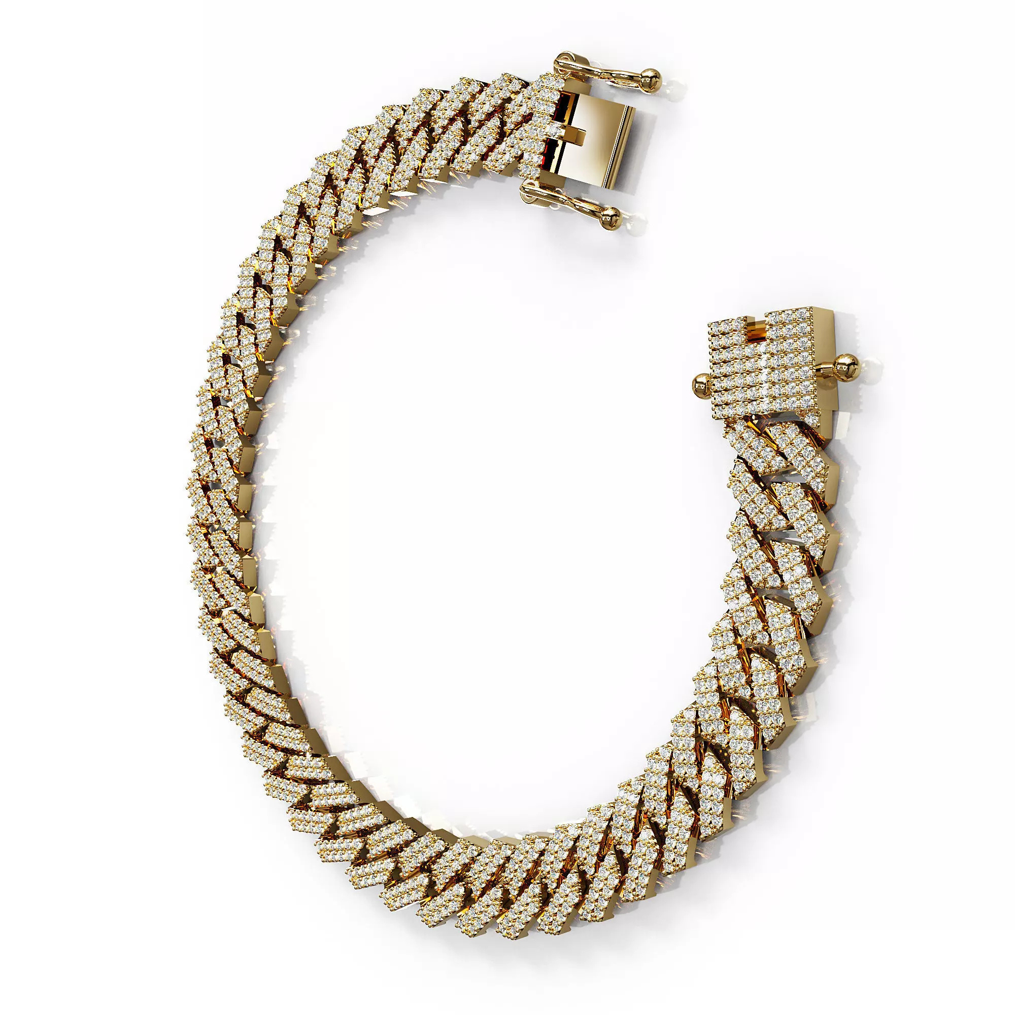 Premium quality  Iced Cuban Link Bracelet Luxury Jewelry