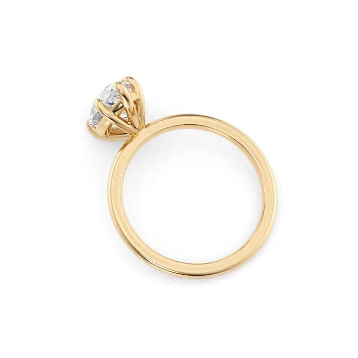 Pear Cut Solitaire Diamond Engagement Ring Classic Promise Ring