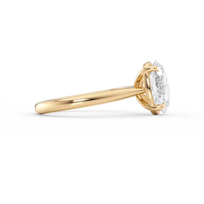 Oval Cut Cathedral Diamond Engagement Ring