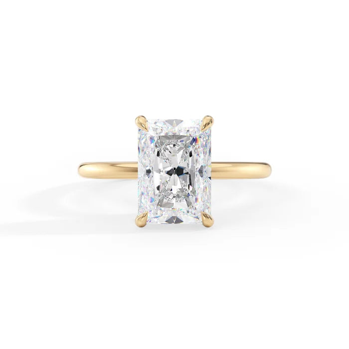 Radiant Cut Diamond Solitaire Engagement Ring For Women