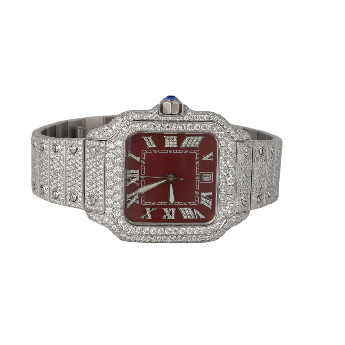 Fully Diamond Icedout Square Dial Luxury Watch