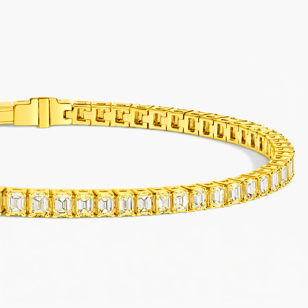 Emerald Cut Diamond Tennis Bracelet For Women Luxury Jewelry
