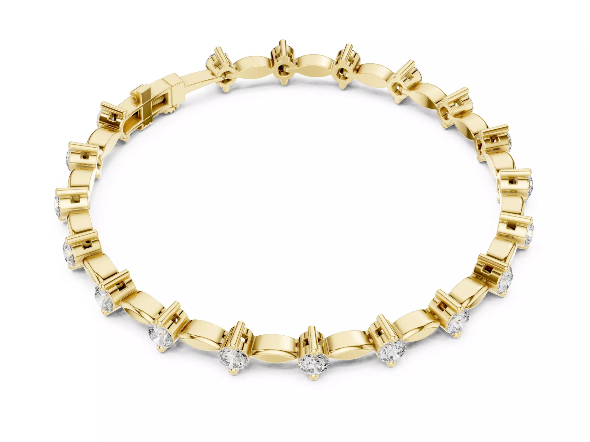 Luxury Round Cut Diamond Tennis Bracelet